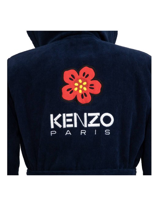 KENZO K Boke badjas van  katoen - unisex - detail 3 zwart