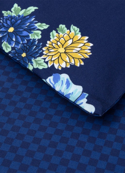 KENZO K Dahlia dekbedovertrek - exclusief kussenslopen - voorkant 2 blauw
