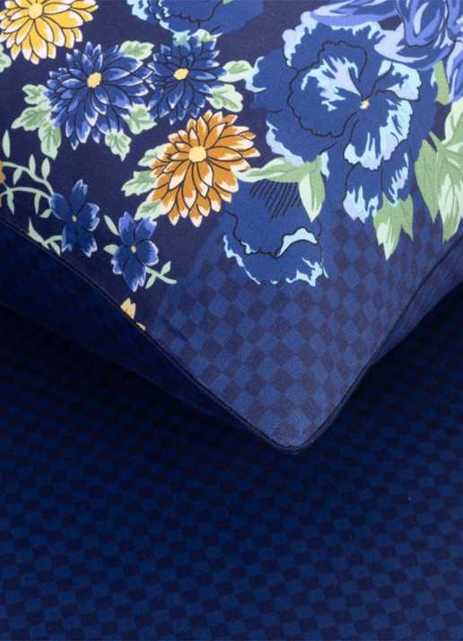 KENZO K Dahlia kussensloop - achterkant 3 blauw