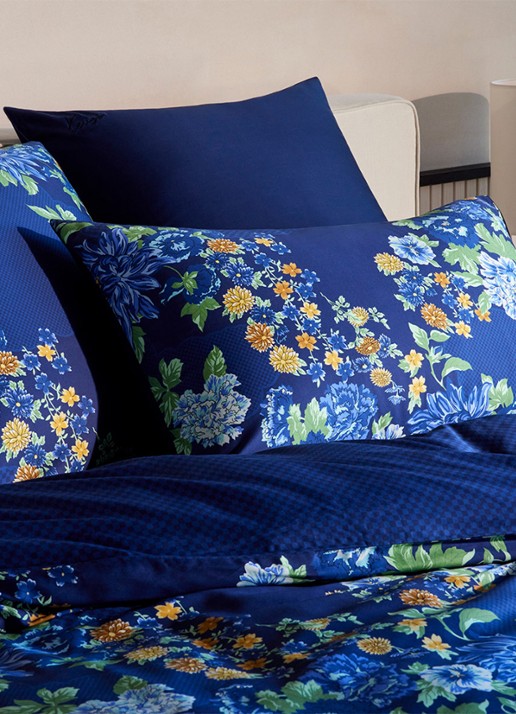 KENZO K Dahlia kussensloop - detail blauw
