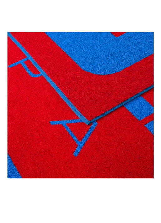KENZO K Label strandlaken - 500gr/m2 - 90 x 160 cm  - achterkant 5 rood