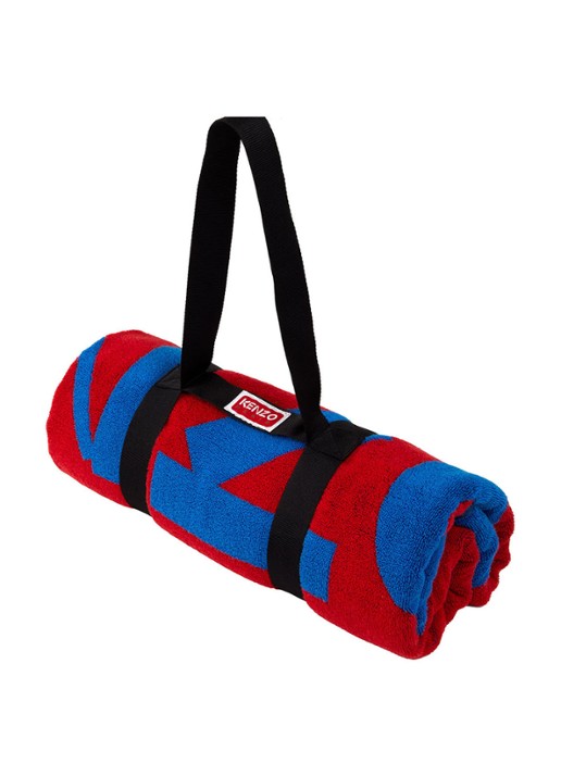 KENZO K Label strandlaken - 500gr/m2 - 90 x 160 cm  - detail 4 rood