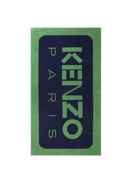 KENZO K Label strandlaken - 500gr/m2 - 90 x 160 cm  - voorkant groen