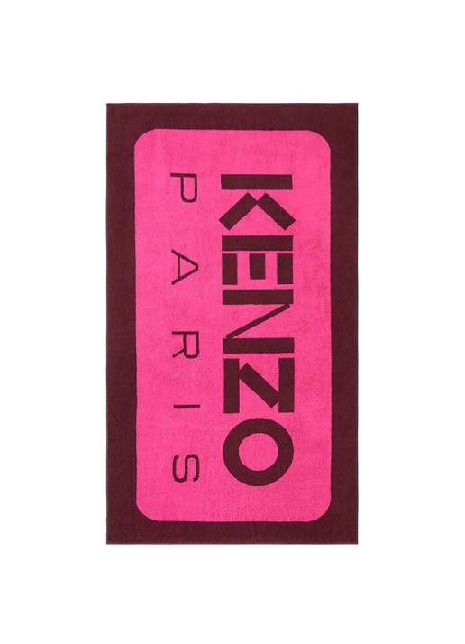 KENZO K Label strandlaken - 500gr/m2 - 90 x 160 cm  - voorkant 3 roze
