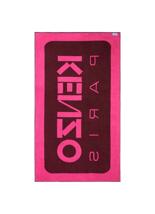 KENZO K Label strandlaken - 500gr/m2 - 90 x 160 cm  - voorkant 4 roze