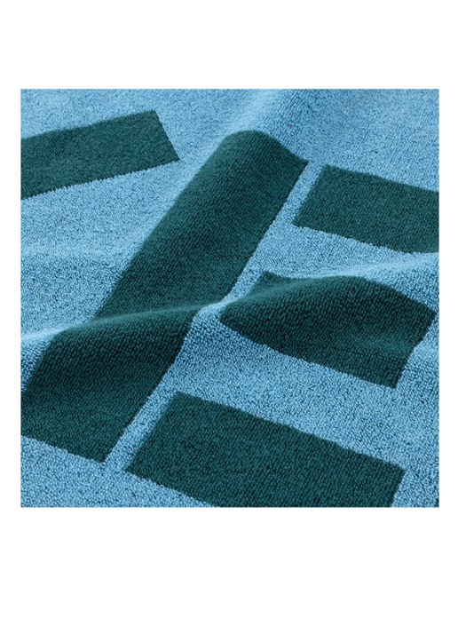 KENZO K Label strandlaken - 500gr/m2 - 90 x 160 cm  - achterkant lichtblauw