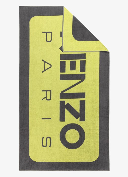 KENZO K Label strandlaken - 500gr/m2 - 90 x 160 cm  - voorkant 4 geel