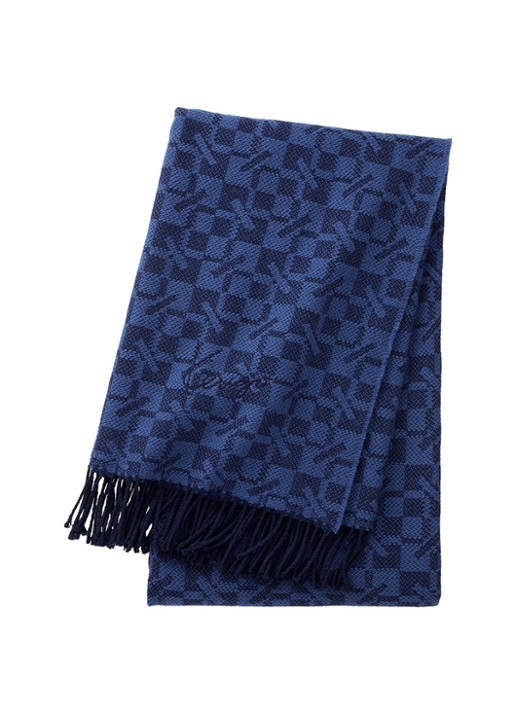 KENZO K Monogram plaid in wolblend 130 x 170 cm