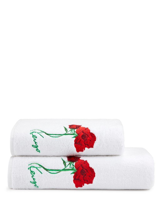 KENZO K Roses badlaken - 90 x 160 cm - achterkant wit
