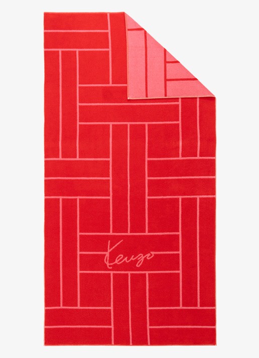 KENZO K Tatami strandlaken 90 x 170 cm - voorkant 3 rood