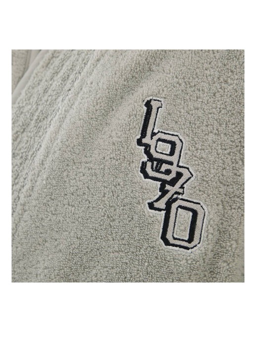 KENZO K Vtiger badjas van  katoen met logoprint - detail grijs