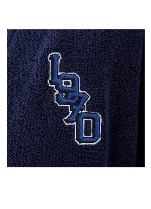 KENZO K Vtiger badjas van  katoen met logoprint - detail 3 royalblauw