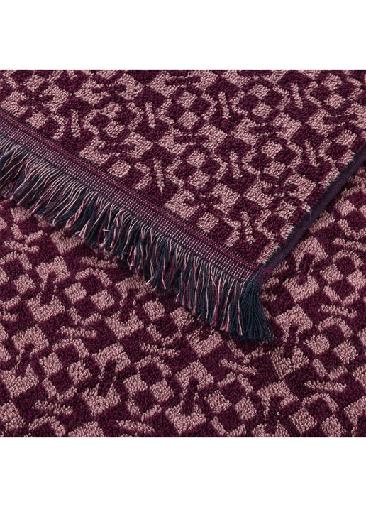 KENZO Kenzoka badhanddoek 70 x 140 cm - detail aubergine