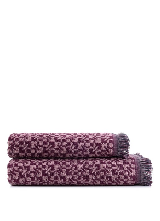 KENZO Kenzoka badhanddoek 90 x 150 cm - voorkant 2 aubergine