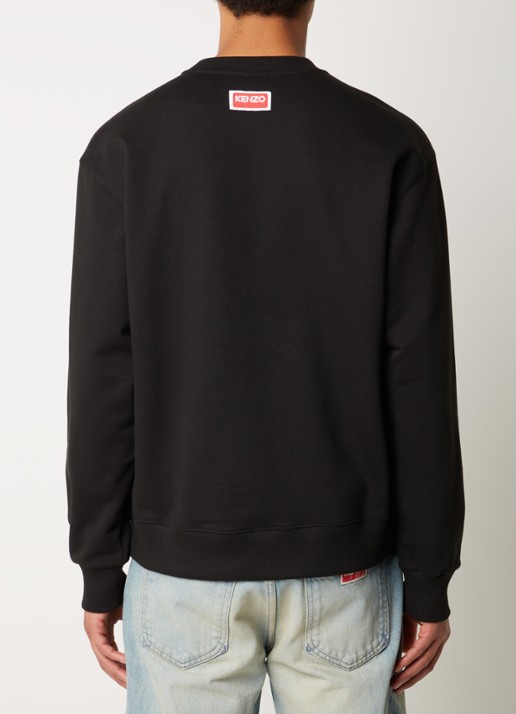 KENZO Sweater met front- en backprint - achterkant 3 zwart