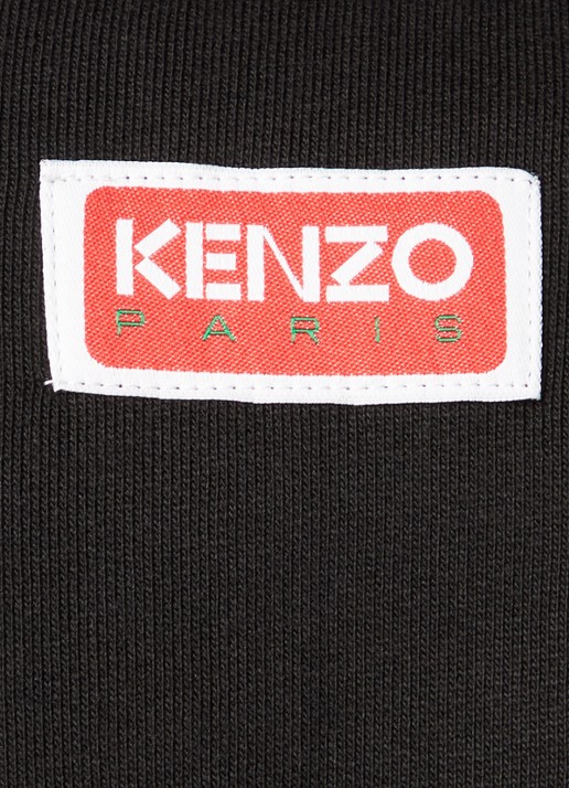 KENZO Sweater met front- en backprint - detail 2 zwart