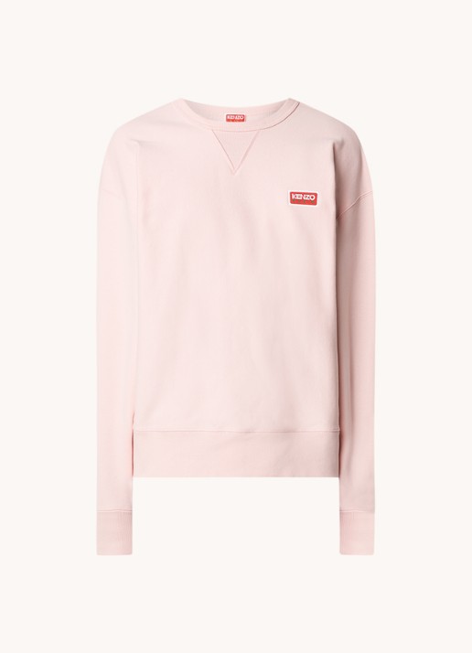 KENZO Sweater met logo- en backprint - voorkant 4 lichtroze