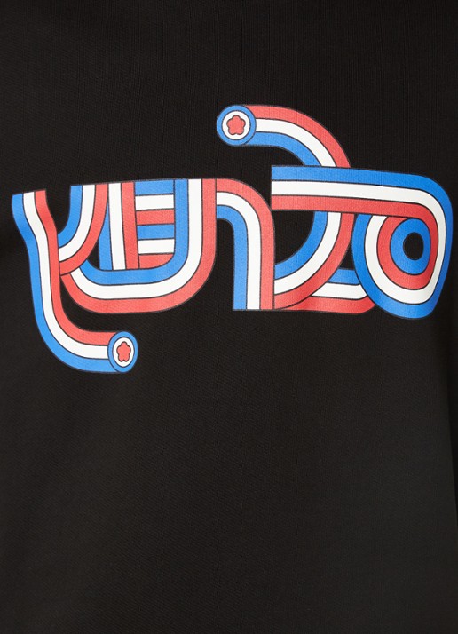 KENZO Sweater met logoprint - detail 4 zwart