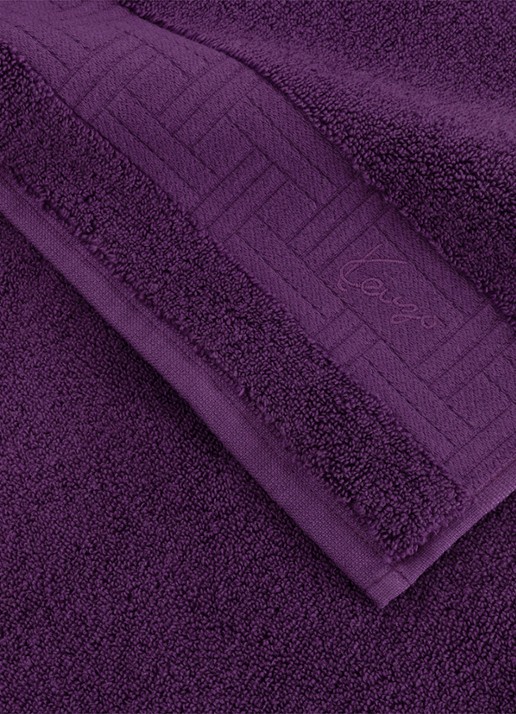 KENZO Weave badhanddoek - 55 x 100 cm - voorkant 2 aubergine
