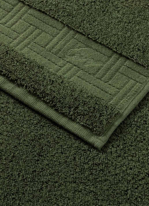 KENZO Weave badhanddoek - 55 x 100 cm - achterkant 2 khaki