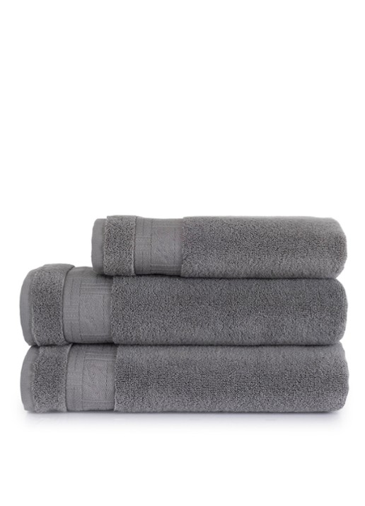KENZO Weave badhanddoek - 70 x 140 cm - achterkant 3 grijs