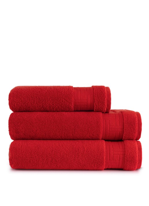 KENZO Weave badlaken - 92 x 150 cm - achterkant 3 rood