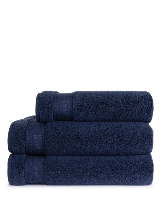 KENZO Weave gastendoek - 45 x 70 cm - achterkant donkerblauw