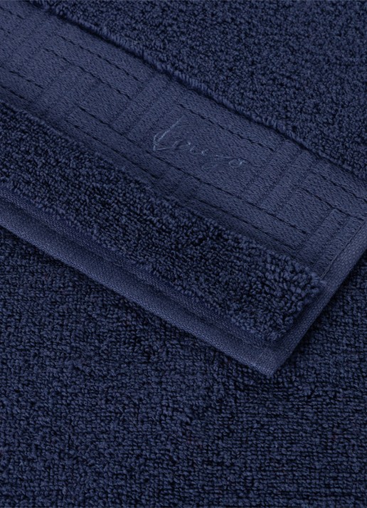 KENZO Weave gastendoek - 45 x 70 cm - voorkant 3 donkerblauw