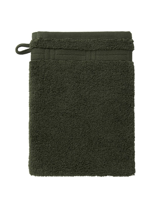 KENZO Weave washand - 16 x 22 cm - voorkant khaki