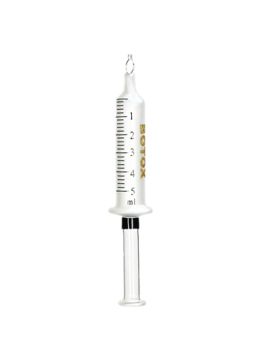 Kersten Botox Spuit kersthanger 16,4 cm - voorkant transparant