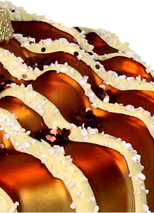 Kersten Cinnamon Roll kersthanger 8,3 cm - detail bruin