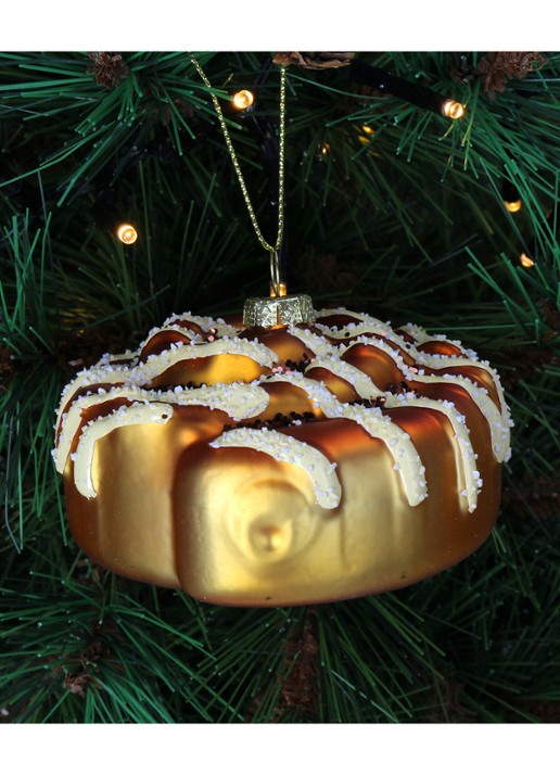 Kersten Cinnamon Roll kersthanger 8,3 cm - voorkant 3 bruin