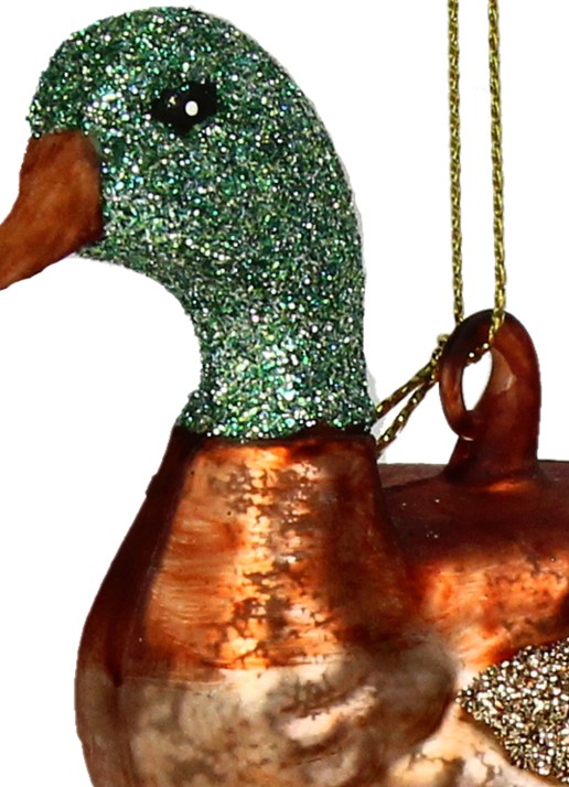 Kersten Eend kersthanger 14,5 cm - detail 3 bruin