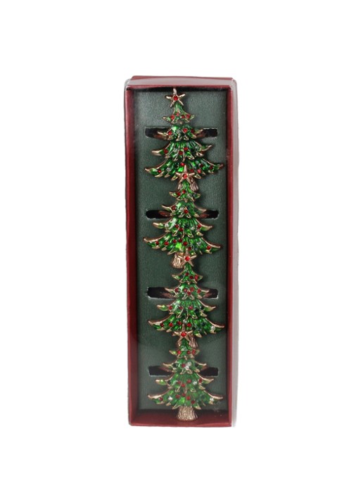 Kersten Kerstboom servetring set van 4