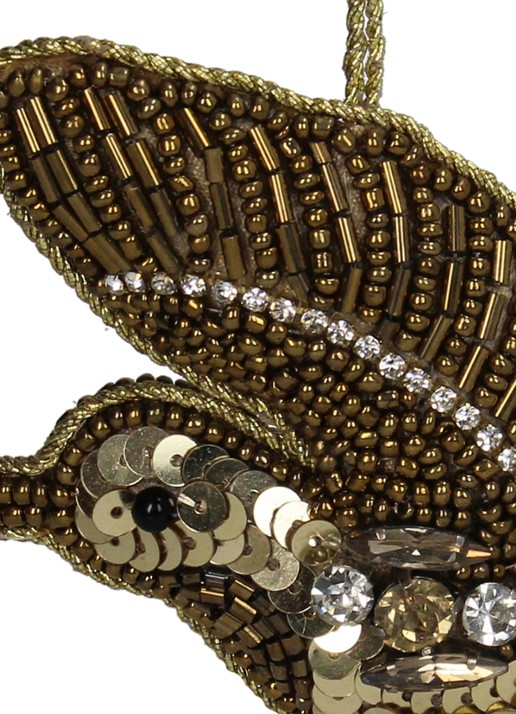 Kersten Kolibrie kersthanger 11 cm - detail goud