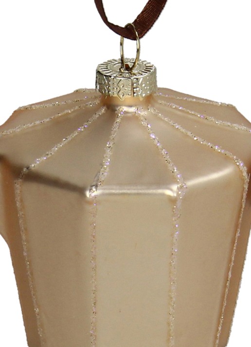 Kersten Perculator kersthanger 10,8 cm - detail creme