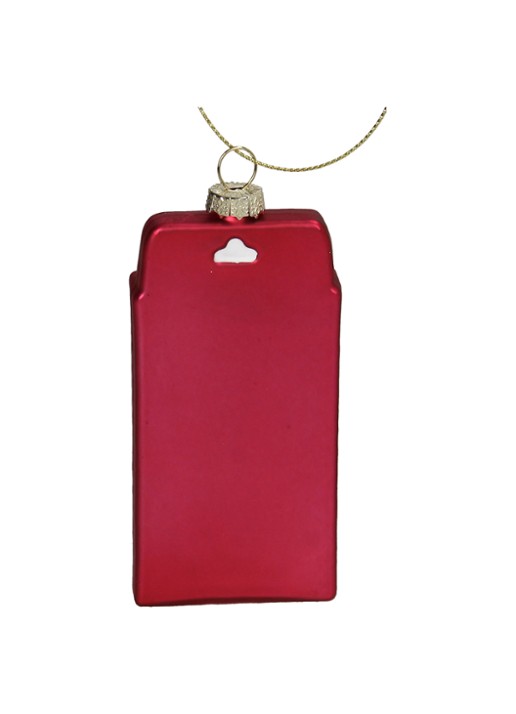 Kersten Plaknagels kersthanger 10,2 cm - achterkant 3 roze