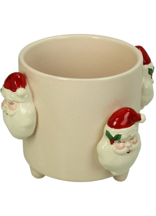 Kersten Santa bloempot voor binnen 12,5 cm - voorkant 2 creme