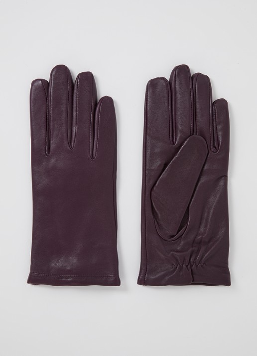 Kessler Chelsea Touch handschoenen van leer - voorkant aubergine