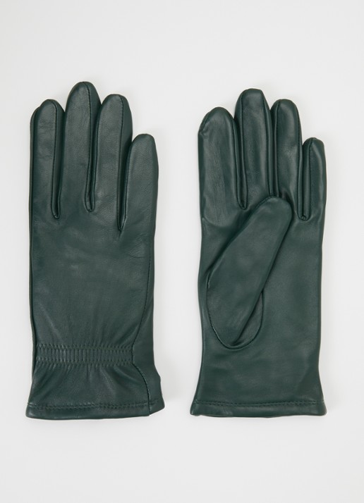 Kessler Sadie handschoenen van leer - voorkant groen