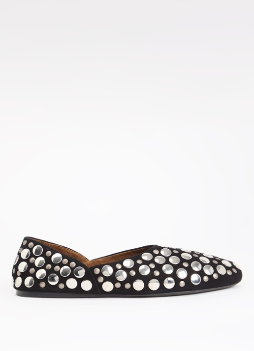 Khaite Ballerina van suède met studs