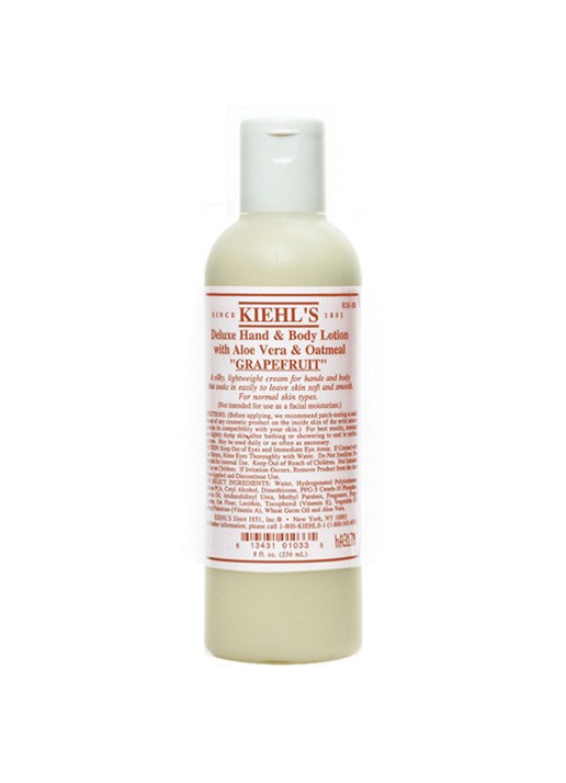 Kiehl's Deluxe Grapefruit Hand & Body Lotion with Aloe Vera & Oatmeal - bodylotion & handcrème - voorkant undefined