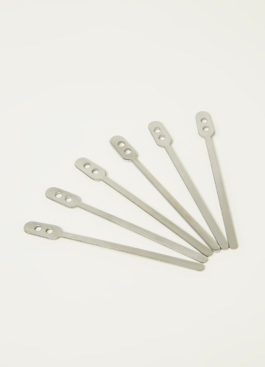 Kitchen Basics Stir roerstaafjes set van 6  - voorkant 3 zilver