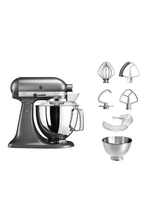KitchenAid Artisan keukenmachine 4,8 liter 5KSM175PSEMS - Tingrijs - detail zilver