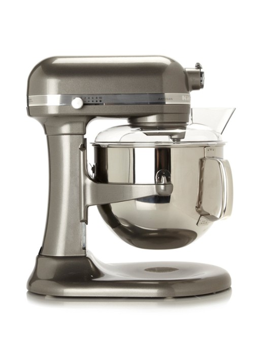 KitchenAid Artisan keukenmachine 6,9 liter 5KSM7580XEMS - Tingrijs - voorkant 3 donkergrijs