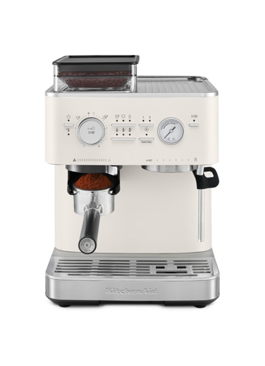 KitchenAid Halfautomatische espressomachine met koffiemolen - detail 2 wit