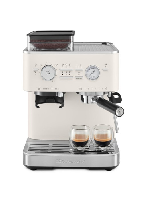 KitchenAid Halfautomatische espressomachine met koffiemolen - detail 4 wit