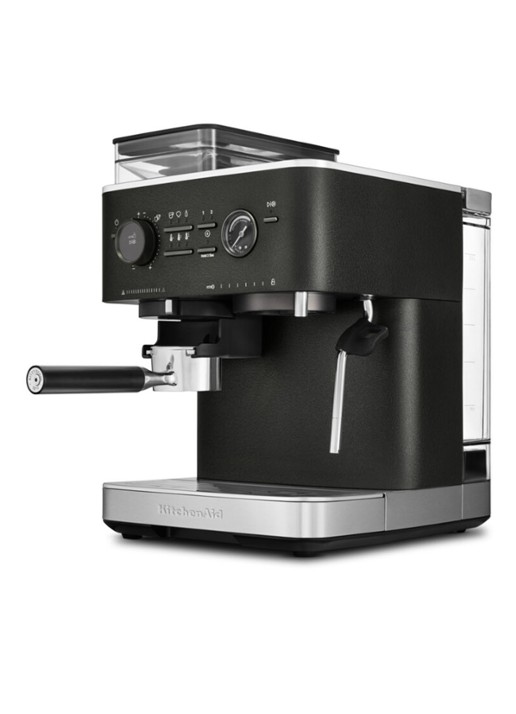 KitchenAid Halfautomatische espressomachine met koffiemolen - achterkant zwart