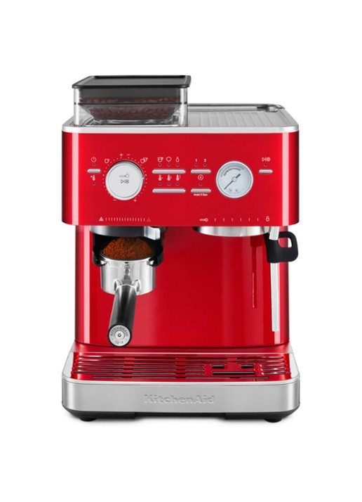 KitchenAid Halfautomatische espressomachine met koffiemolen - detail 3 rood
