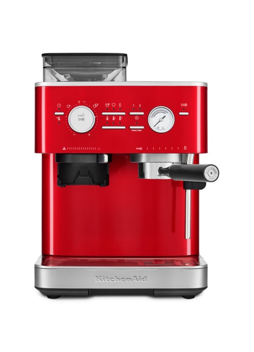 KitchenAid Halfautomatische espressomachine met koffiemolen - detail 4 rood